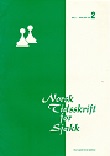 NORSK TIDSKRIFT FOR SJAKK / 1970 vol 1, no 2